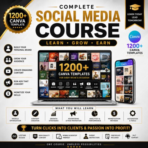 1200+ Canva Templates Bundle | Social Media, Business & Marketing Templates